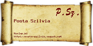Posta Szilvia névjegykártya