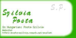 szilvia posta business card